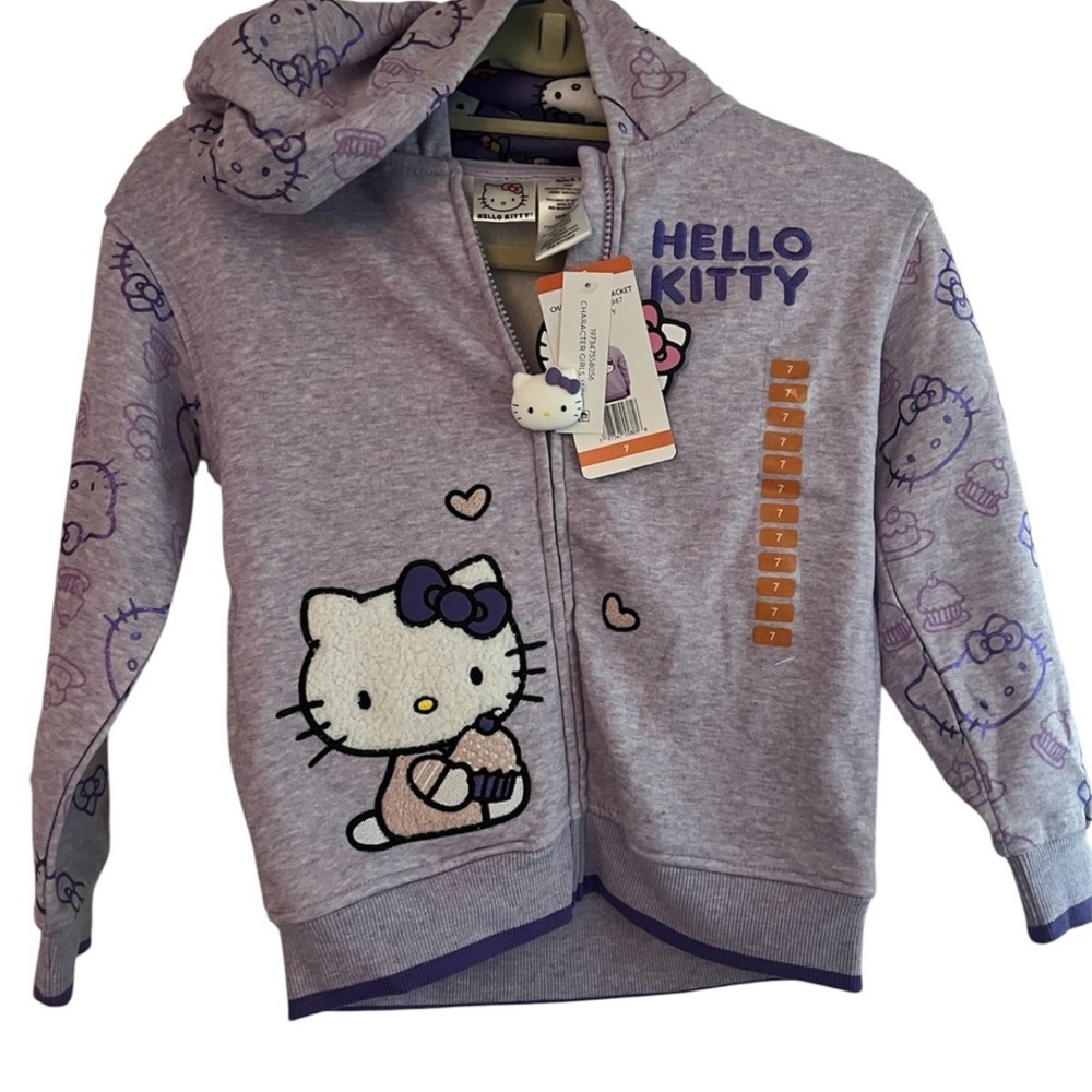 Hello Kitty Lavender Hoodie for Kids NWT size 7